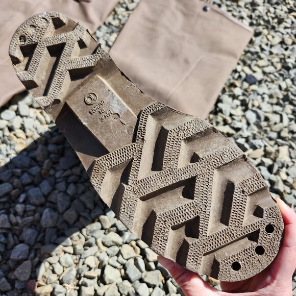 Vintage Seaway Men's Size 10 Hip Waders Brown Fly Fishing Duck Gear Taiwan PVC - Picture 6 of 11